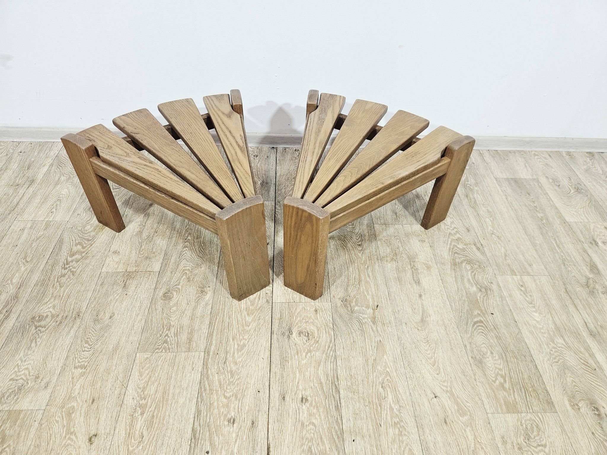 Set of two modular/side tables, Dittman, oak, Netherlands, 1970s.