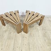 Set of two modular/side tables, Dittman, oak, Netherlands, 1970s.