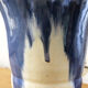 Blue and white enamel vase