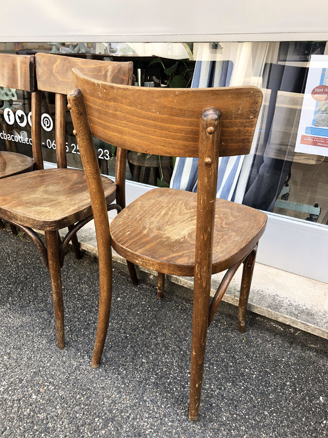 6 chaises bistrot Thonet Tchécoslovaquie 1920