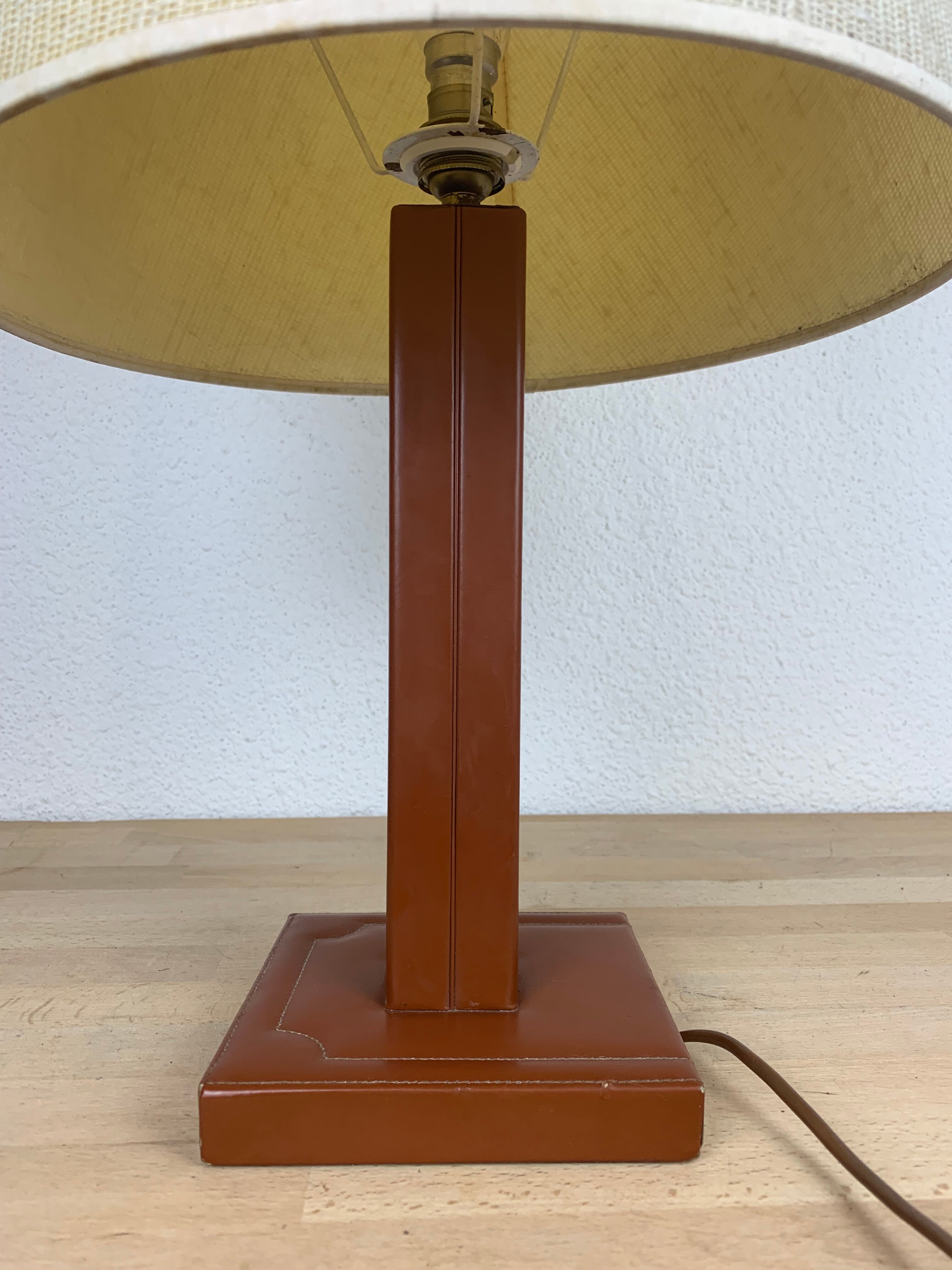 Leather lamp Le Tanneur 1970