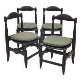 Set of 4 chairs by Guillerme and Chambron
