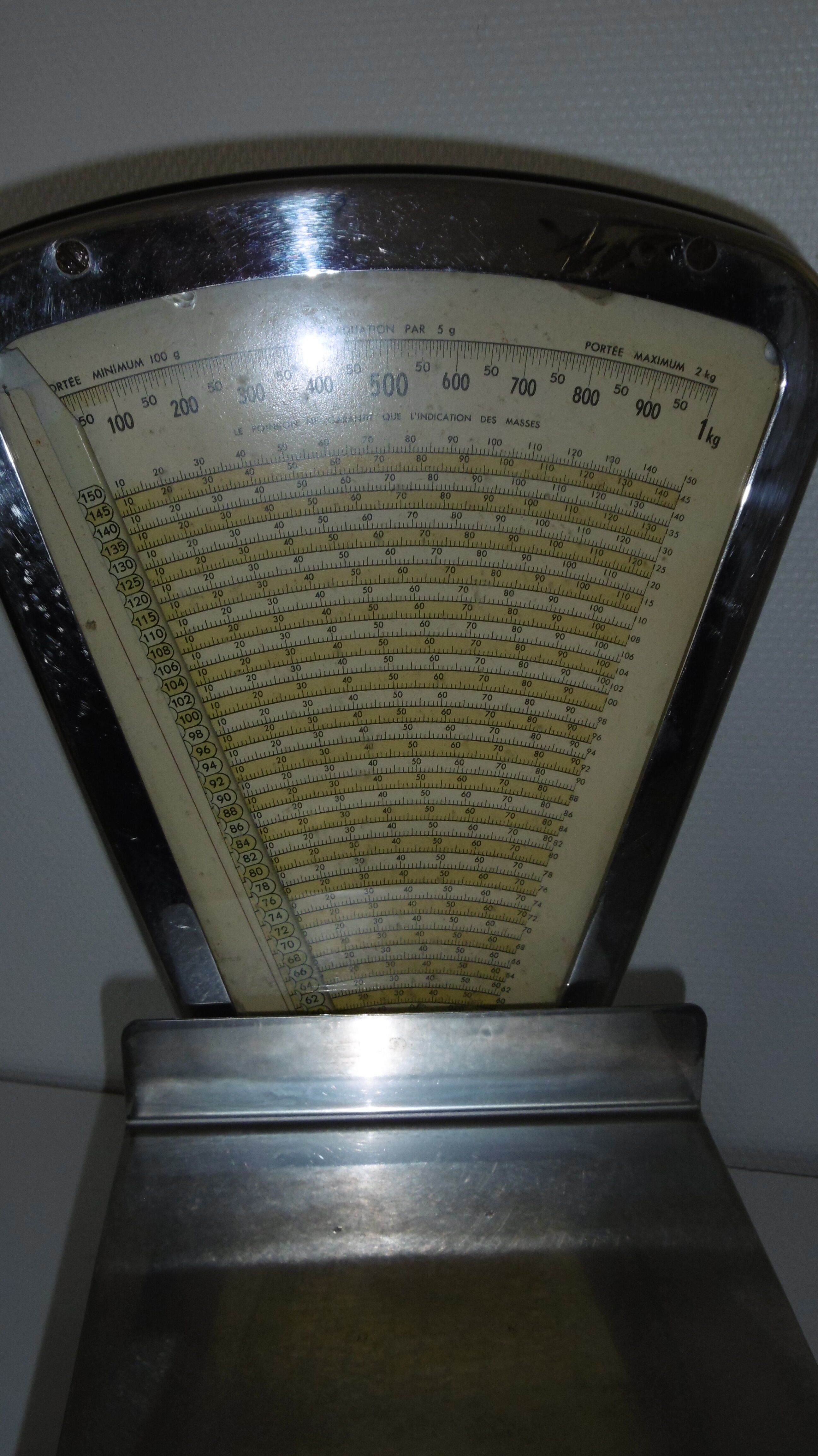Chrome grocer Testut scale