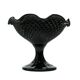Sugar bowl, New Postmodernism, black hyalite glass, Ząbkowice, Poland, 1970s