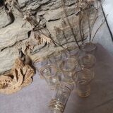 Small old glasses with gold edging