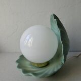 Ceramic shell lamp and opaline, 80s