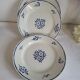 6 Flat Plates in earthenware Moulin des Loups & Hamage model Lucien