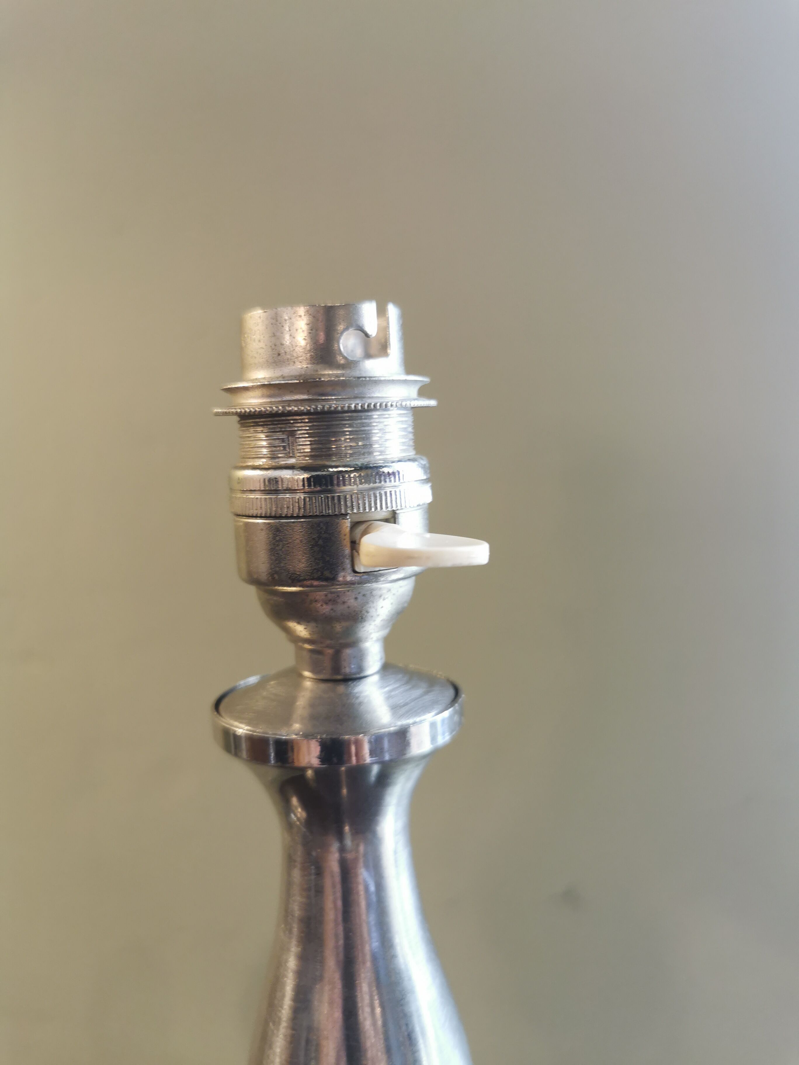 Vintage lamp 70 steel and leather