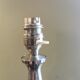 Vintage lamp 70 steel and leather