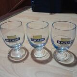 Lot de 3 verres richard carré jaune ht 11 cm