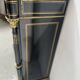Meuble Napoléon III a une porte en bois noir et marquetrie de laiton XIX si