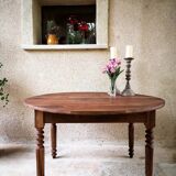 Round dining table.