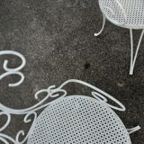 Old wrought iron garden furniture
