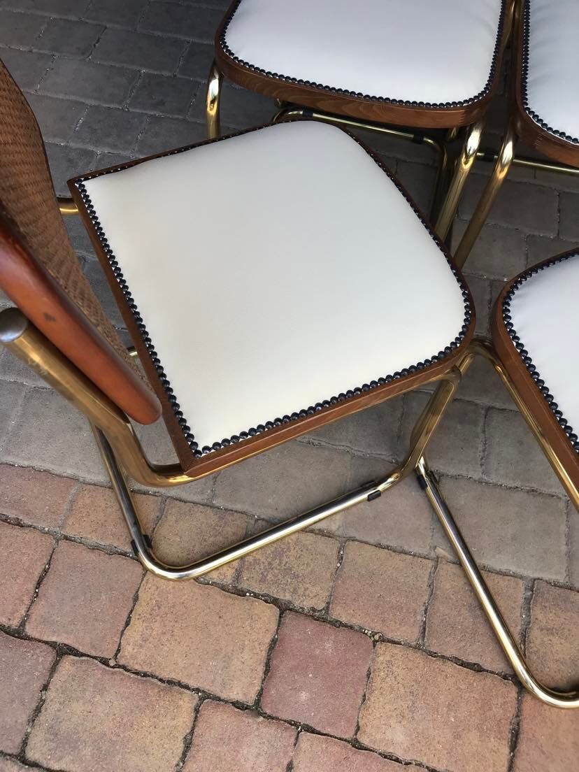 6 chaises cesca Marcel Breuer Italie 1970