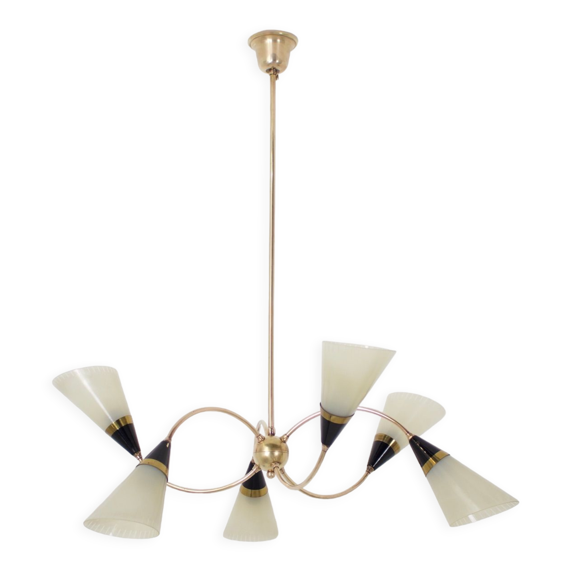 Brass chandelier sputnik