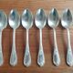 Old silver metal spoons