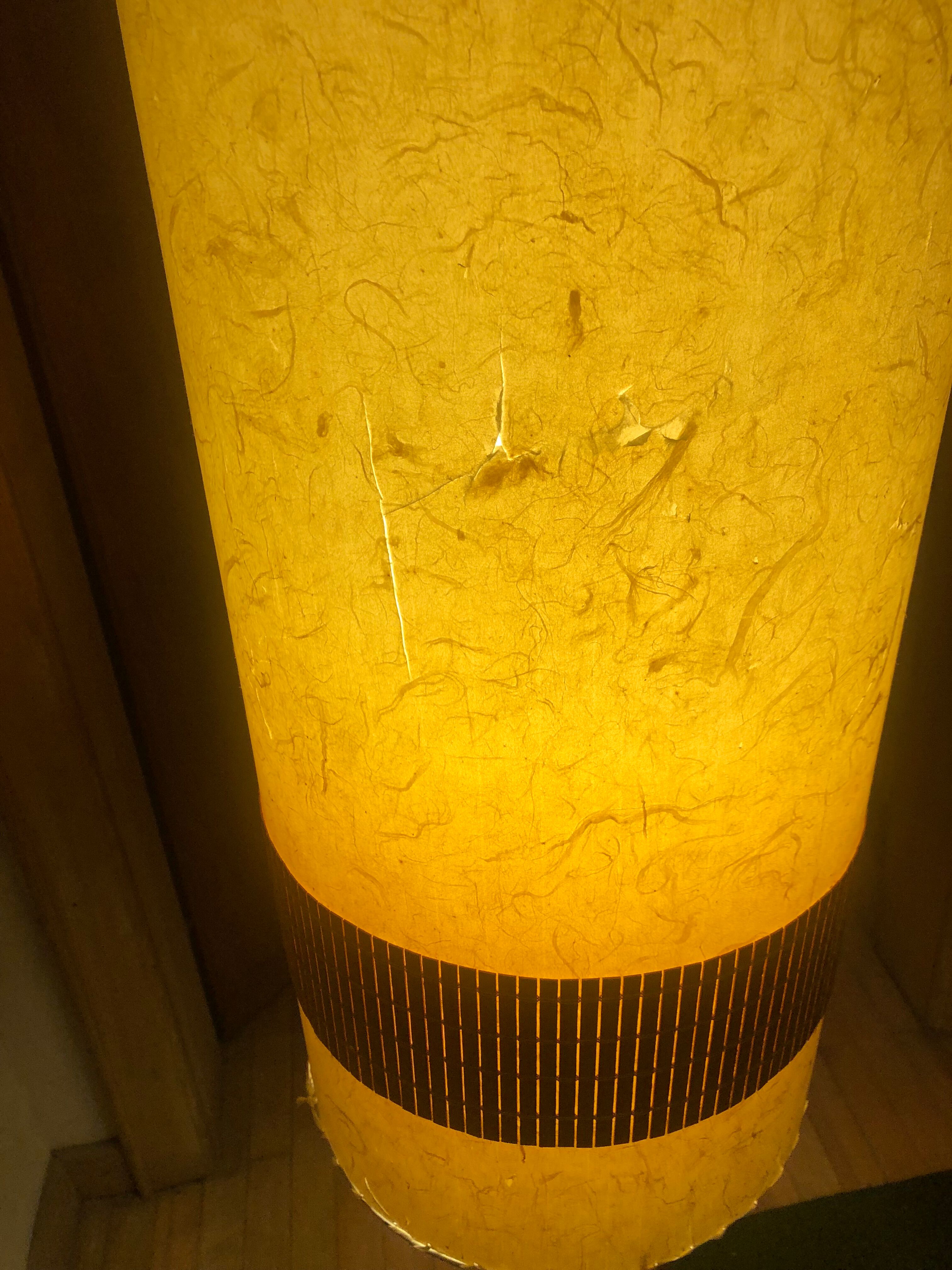 Scandinavian tripod floor lamp with 60s lampshade