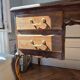 Antique Louis XV style desk in solid wood.