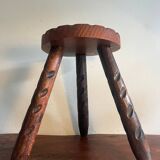 Wooden tripod stool with removable legs