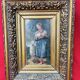 Oil painting on panel of a shepherdess with lambs after J.B. Hofner X