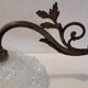 Duo d' appliques en bronze et verre