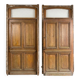 Paire de portes d'entrée en chêne massif, XIXe