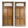 Paire de portes d'entrée en chêne massif, XIXe