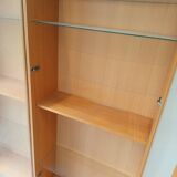 armoire bois marron orange brulé clair