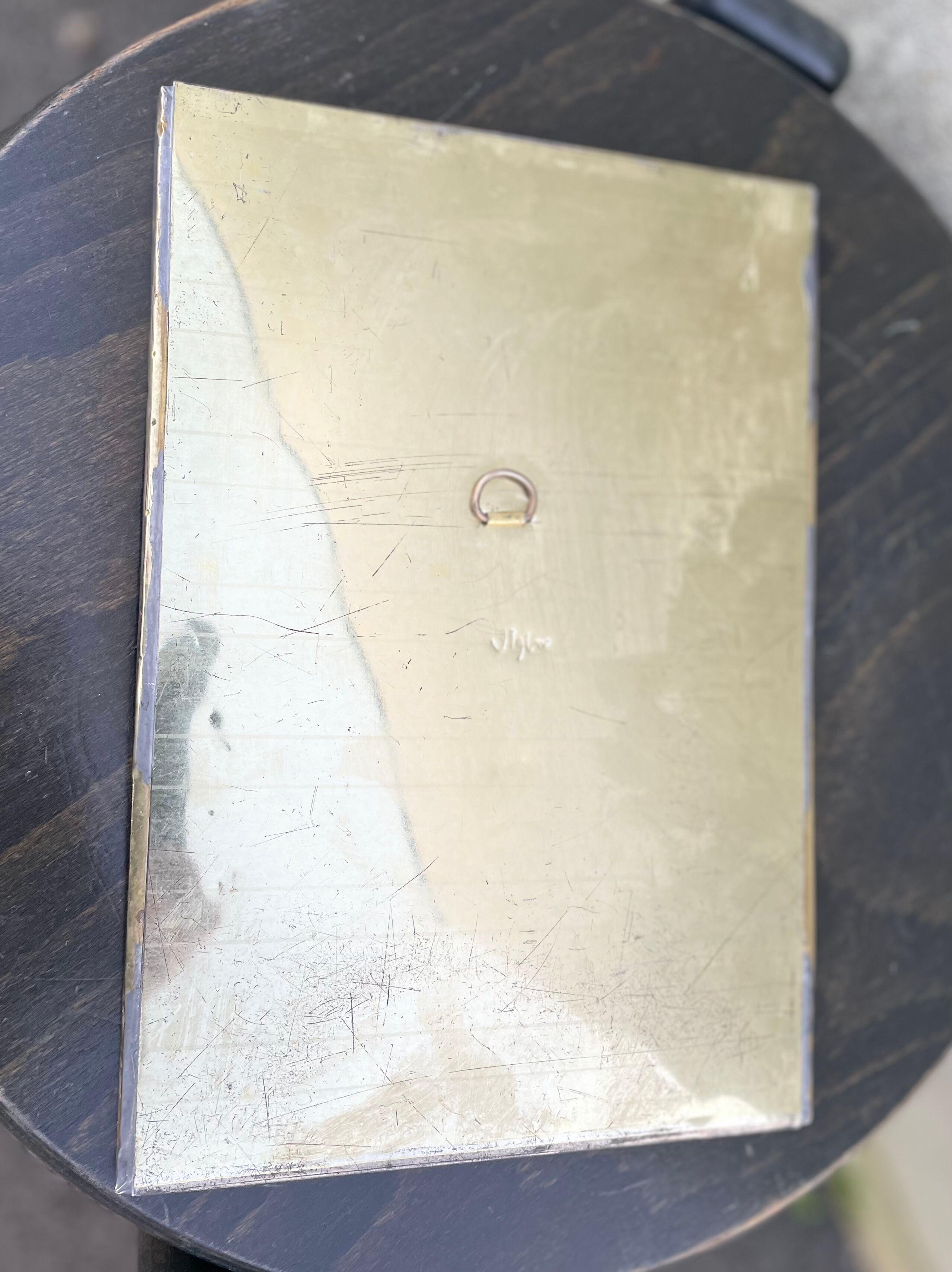 Moroccan brass mirror 19x28cm