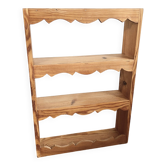 Scalloped frieze wall shelf