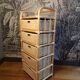 Commode vintage 5 tiroirs en rotin