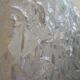 Frosted ice glass  plafonnier, Kaiser Leuchten label, 1970s