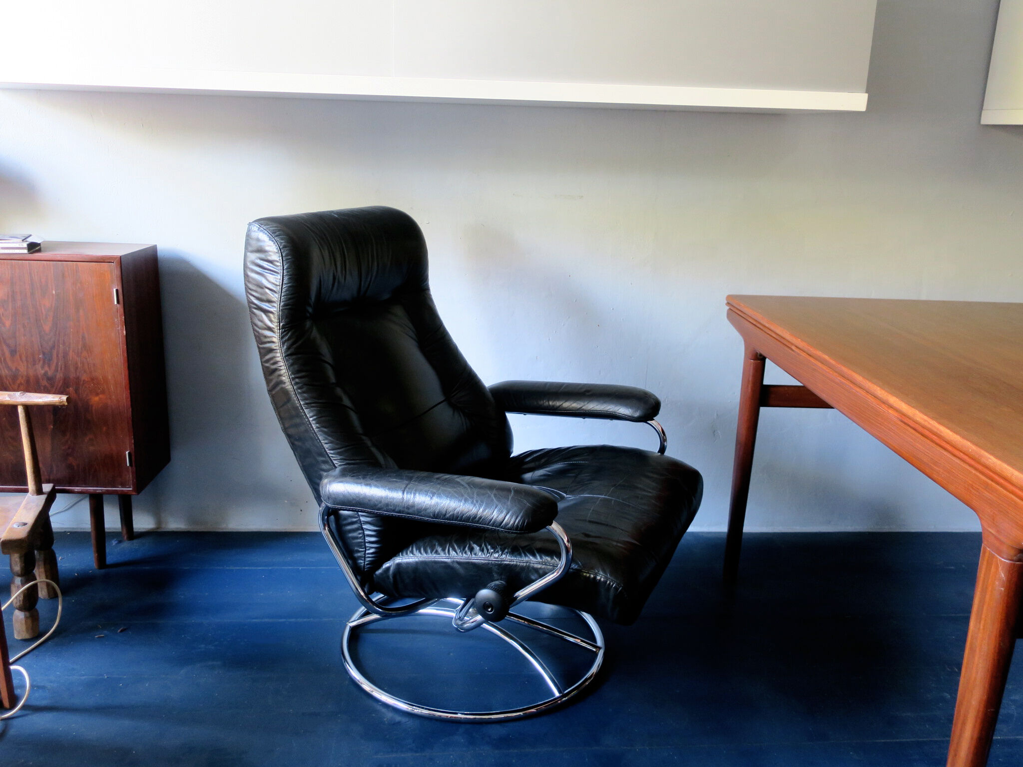Mid-century reclining swivel lounge chair, 1960