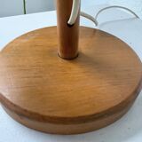 Lampe de table bois chêne années 70