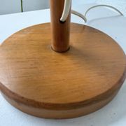 Lampe de table bois chêne années 70