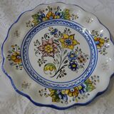 Assiette décorative en faïence décor fleuri de Talavera