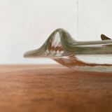 German Vintage Art Collection Richartz Plate and Bowl in Glass by Hans Jürgen Richartz for Mathildenhütte, Solingen, Set of 2