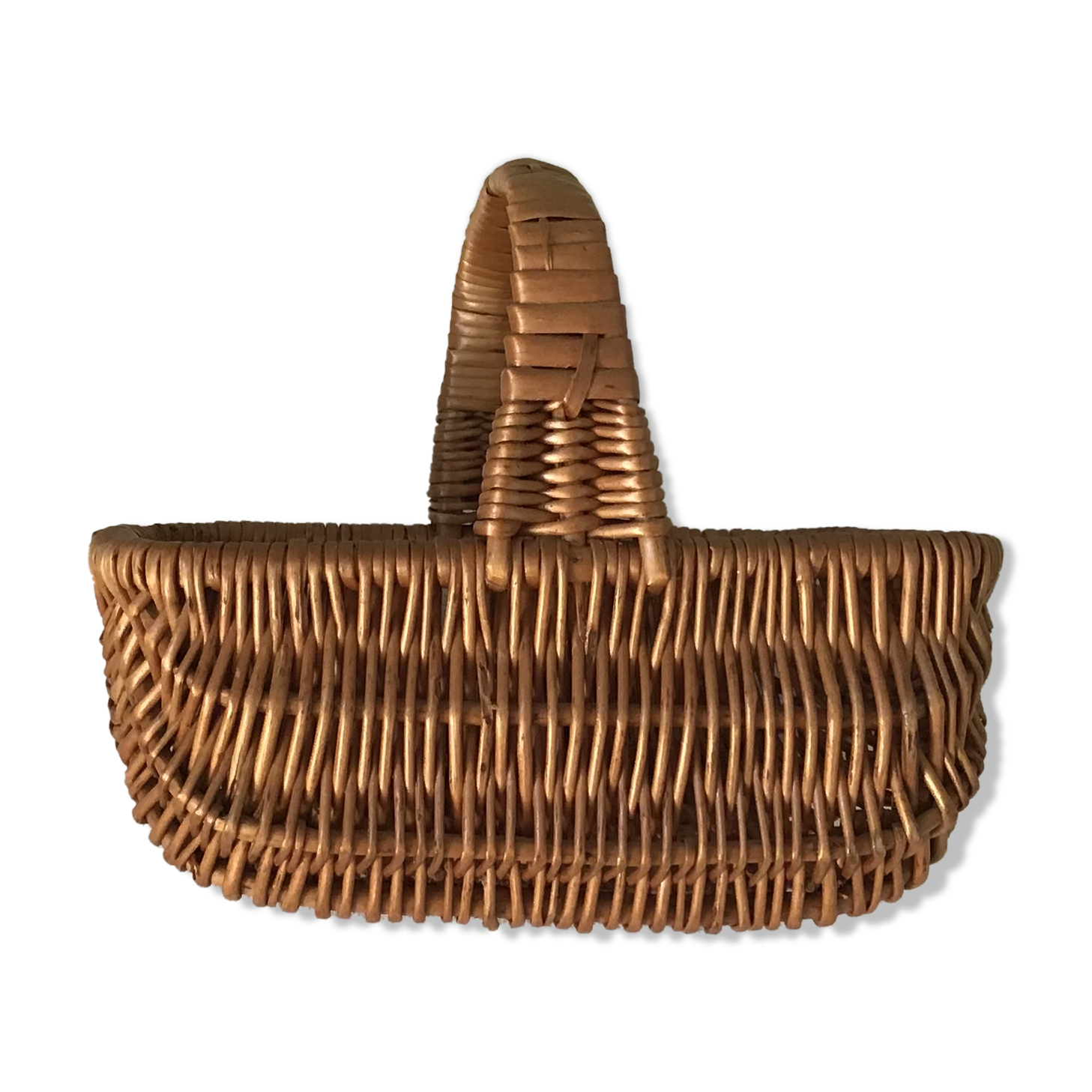 Panier osier fillette vintage