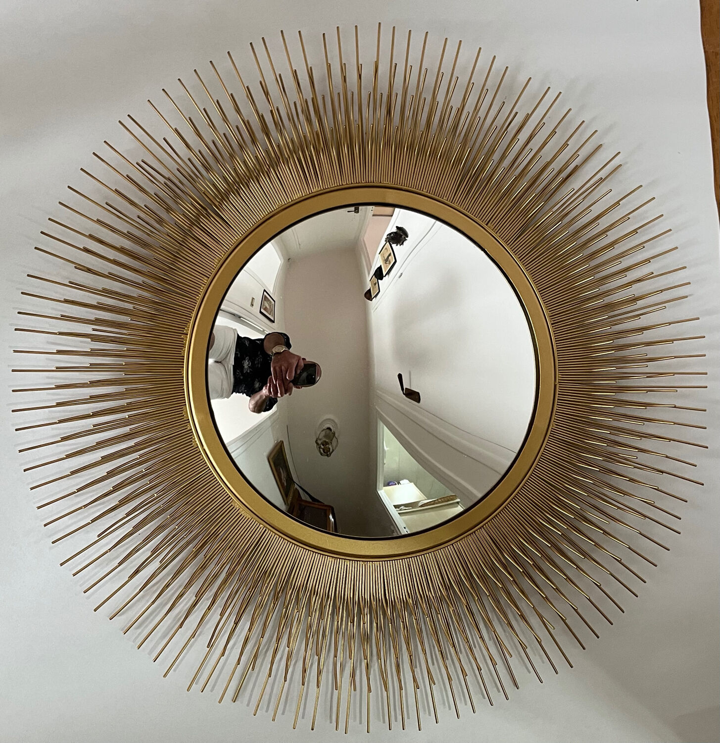 Witch's eye mirror in metal 58cm