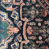 Tapis ancien persan Bakhtiar style savonnerie fait main - 137x265 cm