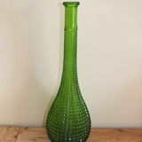 Empoli Italian glass bottle vase without cap, with diamond points