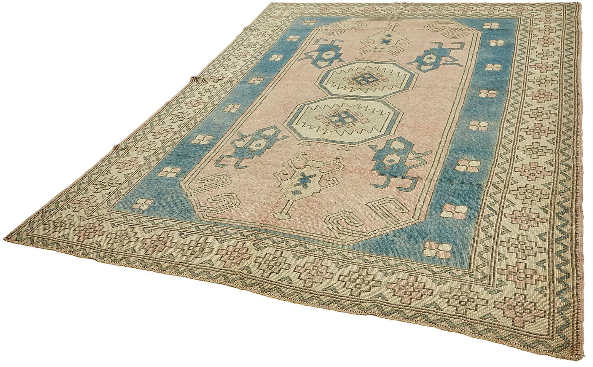 Turkish Vintage Anatolian Rug 184 cm x 255 cm