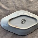 Plat de service en porcelaine blanche art déco moulin des loups orchies