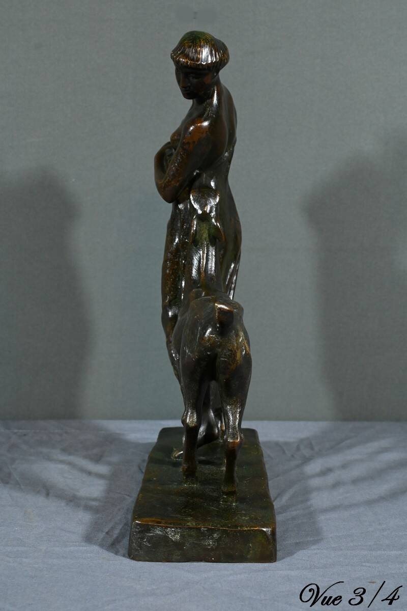Bronze “Woman with Fawn”, Atelier Primavera – 1930