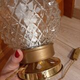 Lampe à poser globe vintage diamant