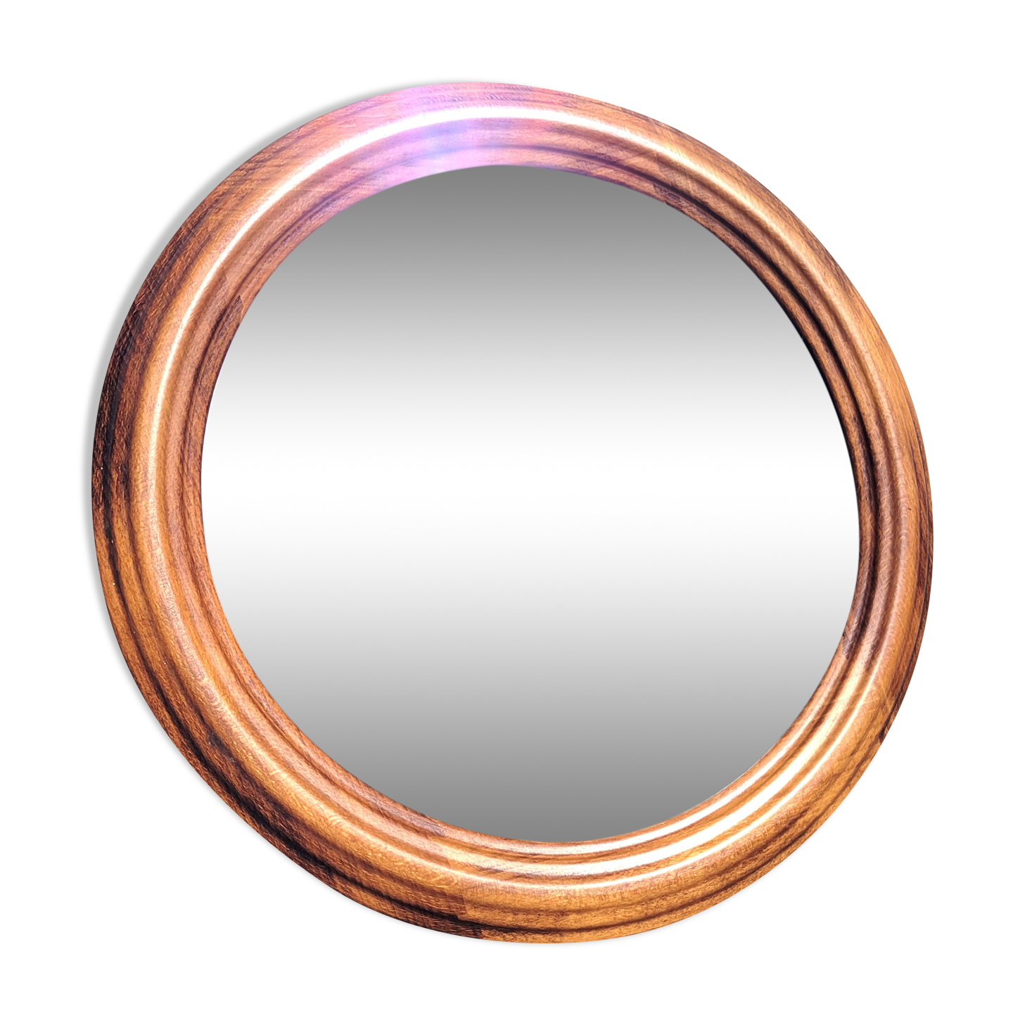 Mirror vintage round wood, 60cm