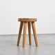 Tabouret en Pin par René Martin, France, circa 1965