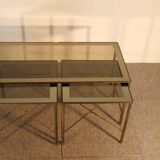 A triptych of tables, brass, 1970