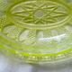 Fruit cup in yellow wealine moulded crystal 19th / 20th century