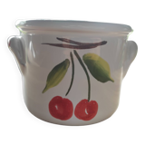 Ceramic planter decorated with cherries
